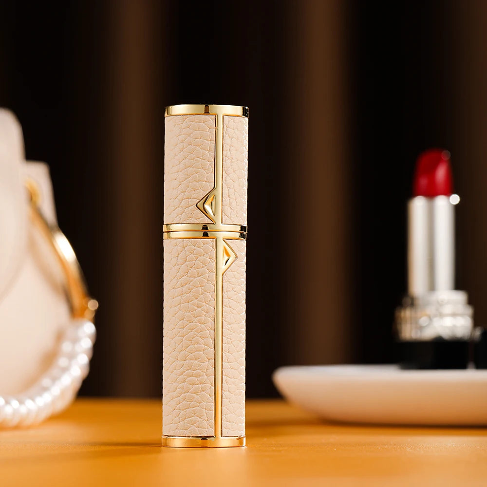 Louischanzl 5ML Leather Perfume Bottle – Refillable Portable Travel Mini Spray Atomizer | Empty Cosmetic Container