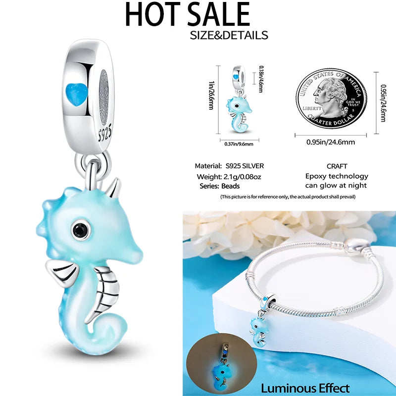 New Halloween Disney Cheshire Cat & Stitch Charm Beads – Fit Original Pandora Bracelet & Necklace, Women’s Holiday Jewelry Gift