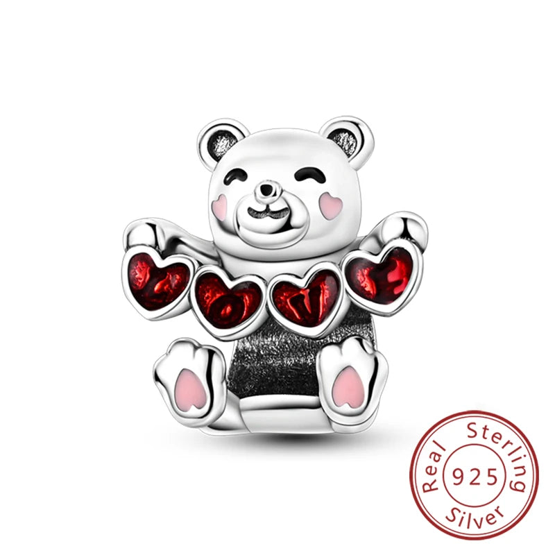 Cute Animal Puppy & Cat Charms | Fit Original 925 Sterling Silver Bracelet – DIY Women’s Fine Jewelry Beads