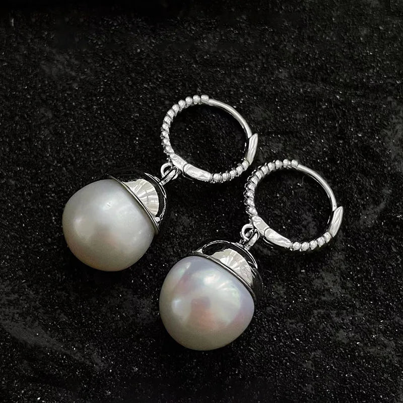 VENTFILLE 925 Sterling Silver Asymmetric Lava Earrings – Women’s Hip Hop Luxury Jewelry