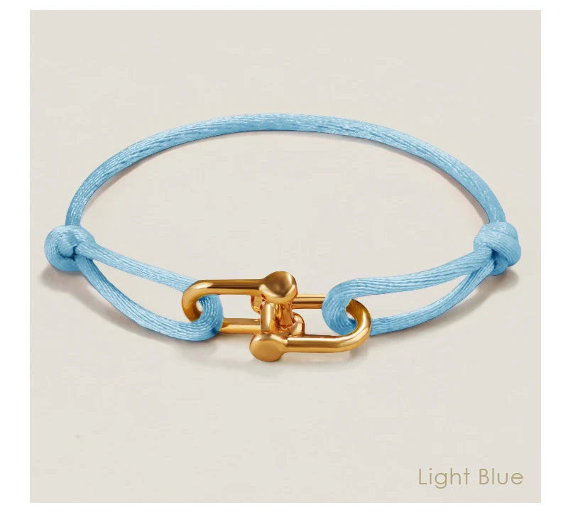 MOONLIGHT Adjustable U-Shape Silk Rope Bracelet | Classic Women’s Charm Bracelet High Quality Jewelry Gift