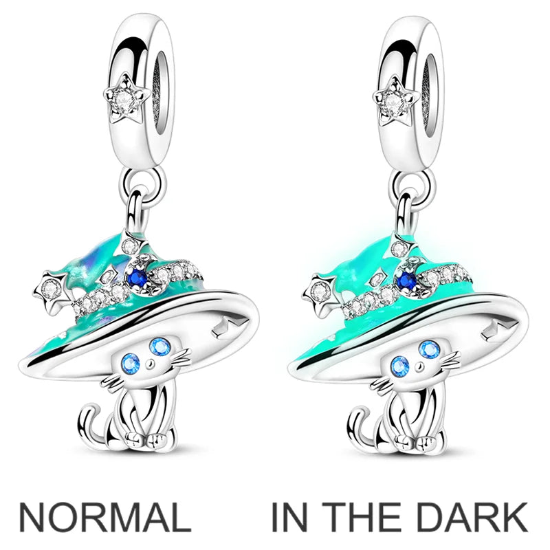 925 Sterling Silver Colorful CZ Zircon Dangle Charm | 2025 New Fashion Bead | Fits Pandora Bracelet | DIY Jewelry Gift