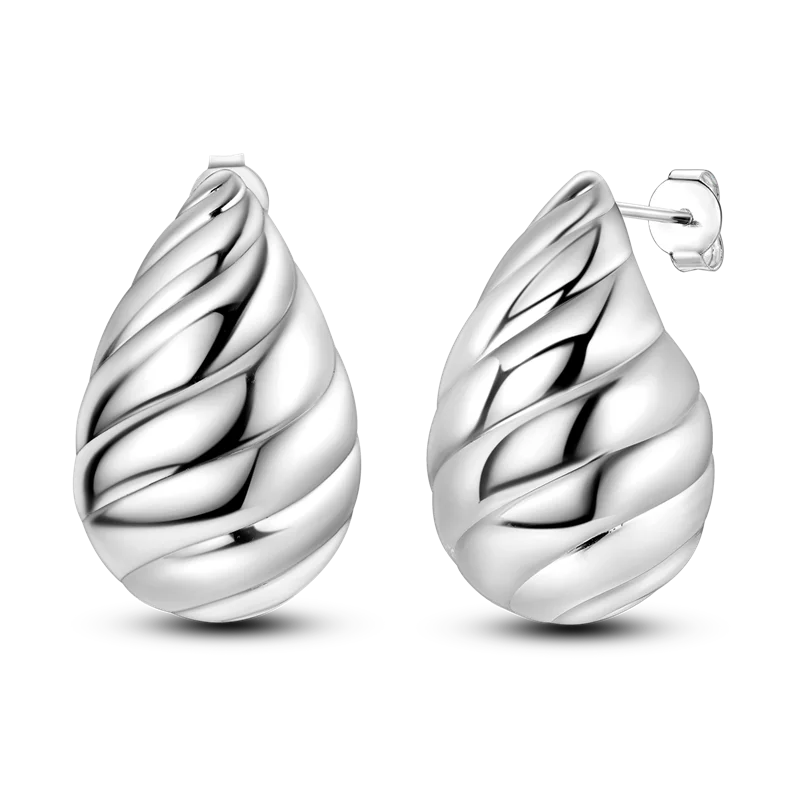 925 Sterling Silver Perfume & Fold-Eared Rabbit Hoop Earrings | Pave CZ Elegant Jewelry Gift for Women & Friends