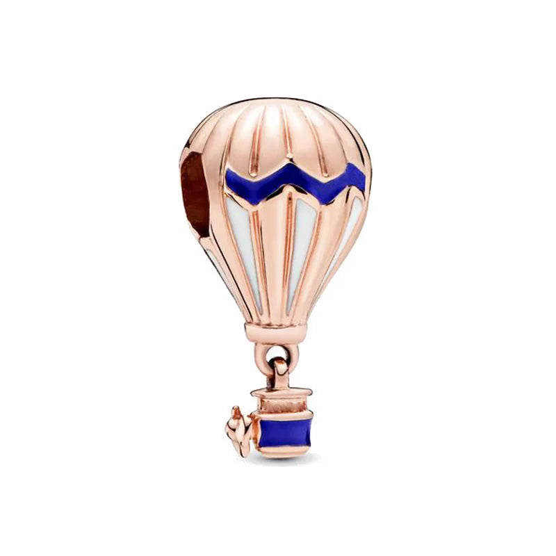 Hot Selling Rose Gold Firefly & Key Pendant Bead | 925 Sterling Silver Charm for Original European Bracelet