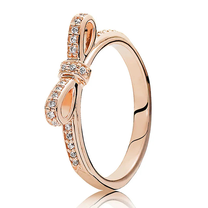 Silver Blue Sparkling Crown Ring with Crystal | Women’s Wedding & Party Pandora Style Jewelry