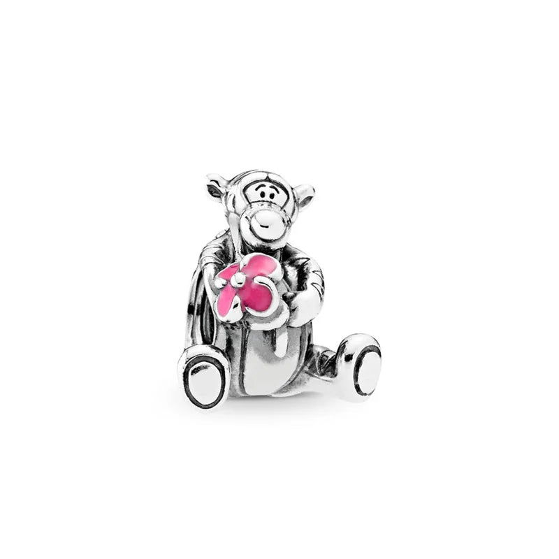 Miniso Disney 925 Sterling Silver Dumbo Mickey Stitch Dalmatians Charms | Fit Original Bracelet DIY Jewelry Accessories
