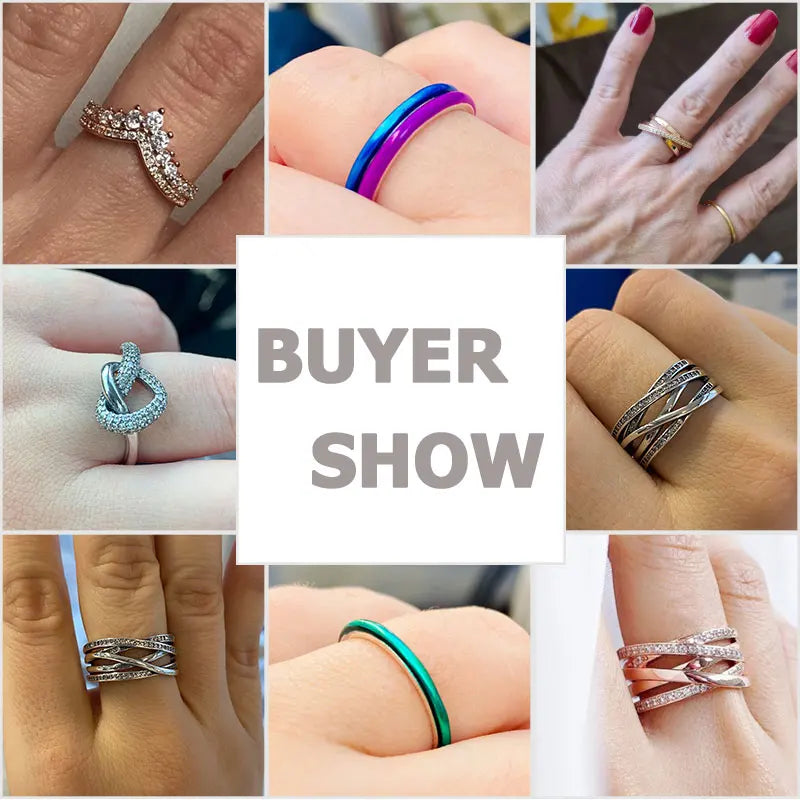 925 Sterling Silver Cocktail Ring Set for Women | CZ Zircon Pave Bridal Wedding & Engagement Jewelry