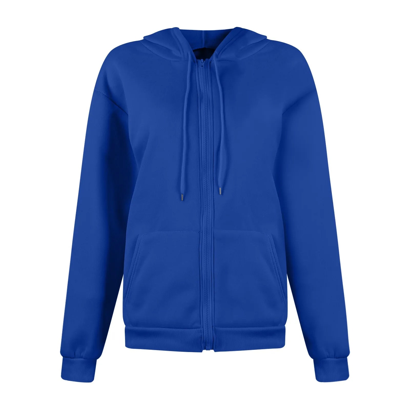 Autumn & Spring Women’s Zip Up Hoodie | Korean Style Casual Drawstring Sweatshirt Cardigan