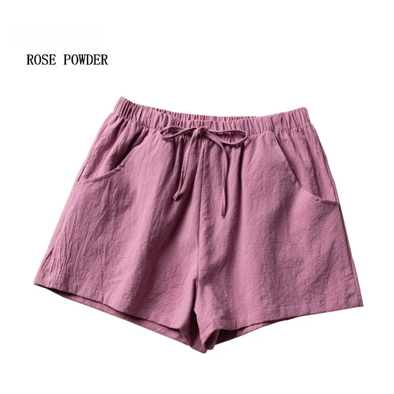 ✨ HELIAR Casual Linen Shorts for Women 🩳 High-Waist Gym & Workout Shorts 👟 Ladies Sport Femme Summer Shorts