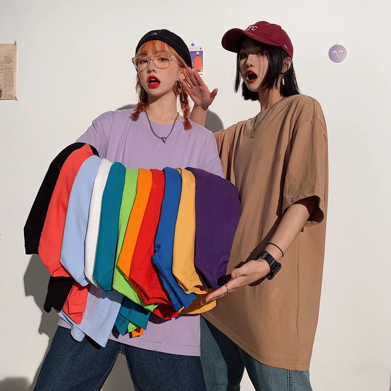 LEGIBLE 2025 Summer Women Short Sleeve T-Shirt – Loose Solid O-Neck Casual Tee 🌞👚