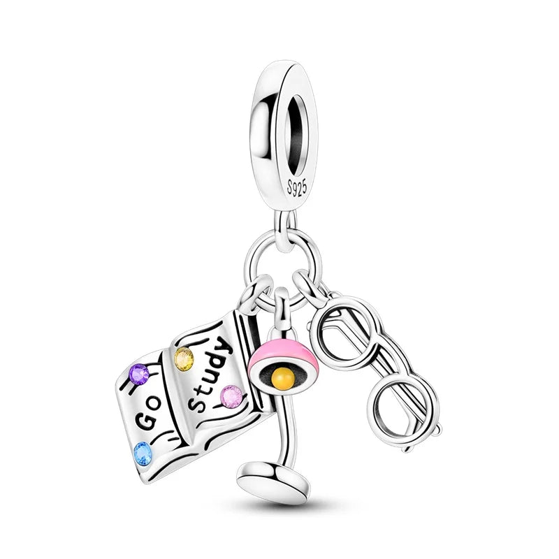 Original 925 Sterling Silver Charms | Bag, Earphone, Magic Cube, Watch & Games Console Beads for Bracelets & Necklaces