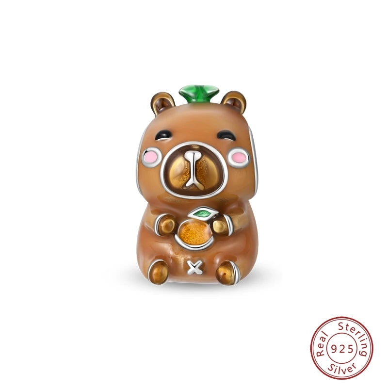 925 Sterling Silver Animal & Love Charms | Cat, Elephant, Bear, Swan & Easter Egg Beads Fit Original 3mm Bracelets DIY Jewelry