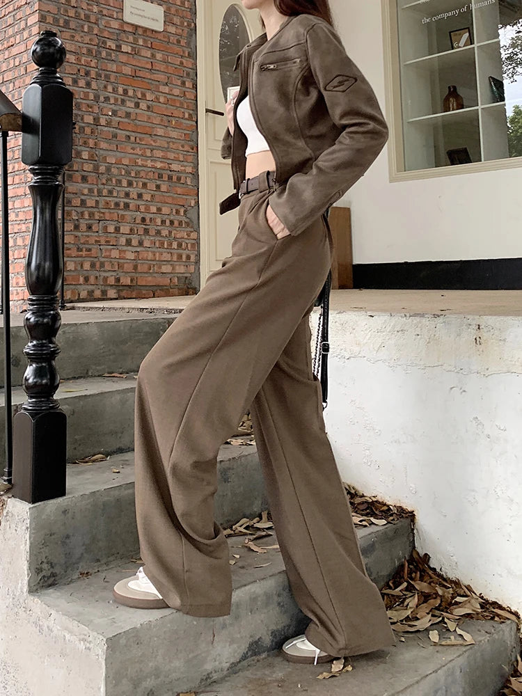 High Waist Loose Pants Women – Summer 2025 Retro Casual Drapey Versatile Trousers