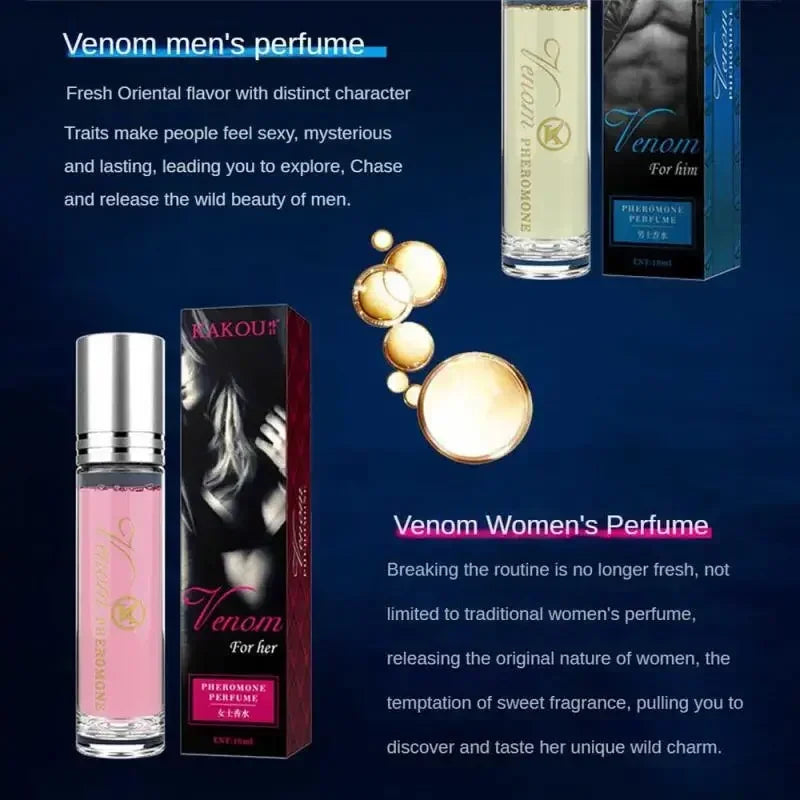10ml Pheromone Perfume for Men & Women – Roll-On Essential Oil Fragrance, Long-Lasting Scent, Opposite Sex Attraction