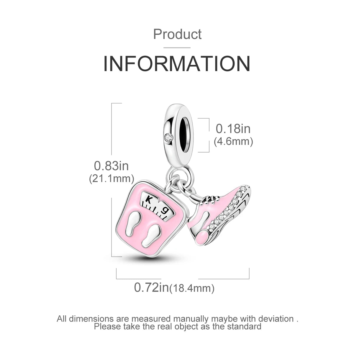 925 Sterling Silver Pink Ballet Girl Charms | Bow Pendant Beads Fit Original Bracelet & Necklace DIY Jewelry for Women