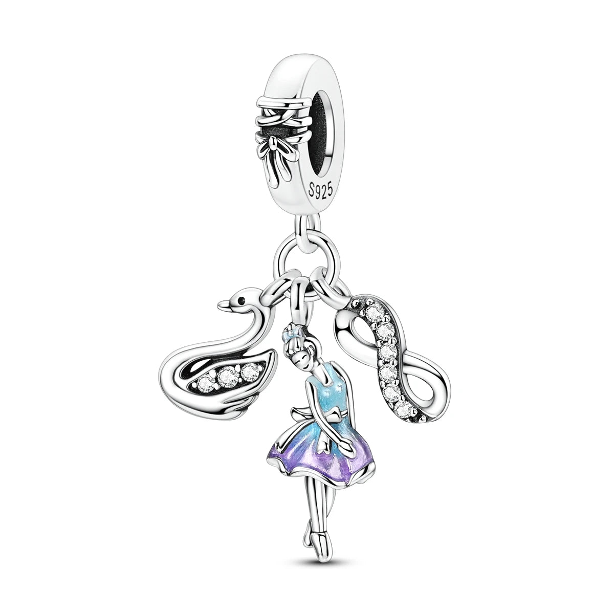 Original 925 Sterling Silver Girls Charms | Love Heart & Family Bead Pendant for Bracelets, Women’s Jewelry Gift