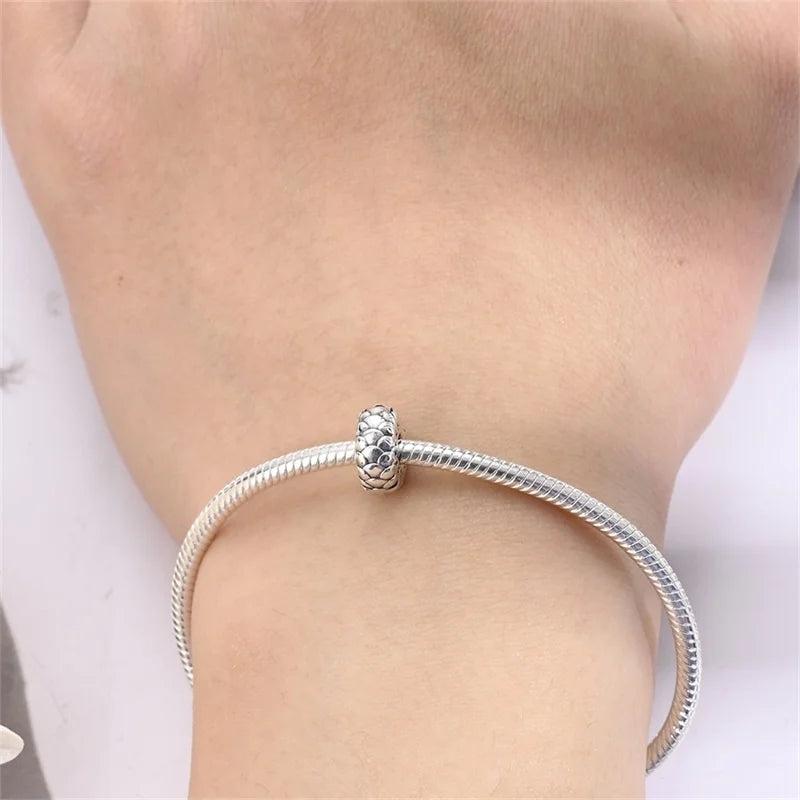 925 Sterling Silver Round Colored Zircon Spacer Beads – Fits Pandora Original Bracelets DIY Exquisite Party Jewelry