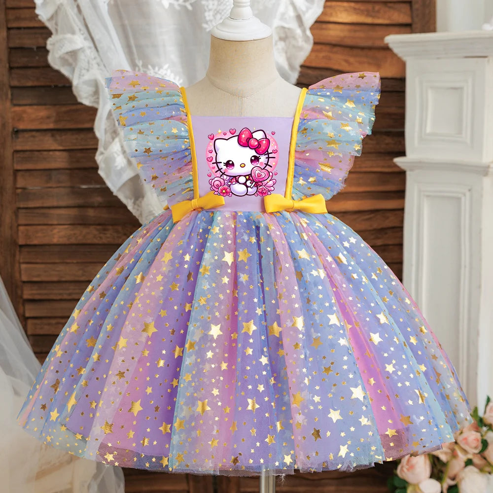 Hello Kitty Baby Princess Dress – Girls Birthday & Christmas Party Sleeveless Tulle Tutu Dress for 1-5Y
