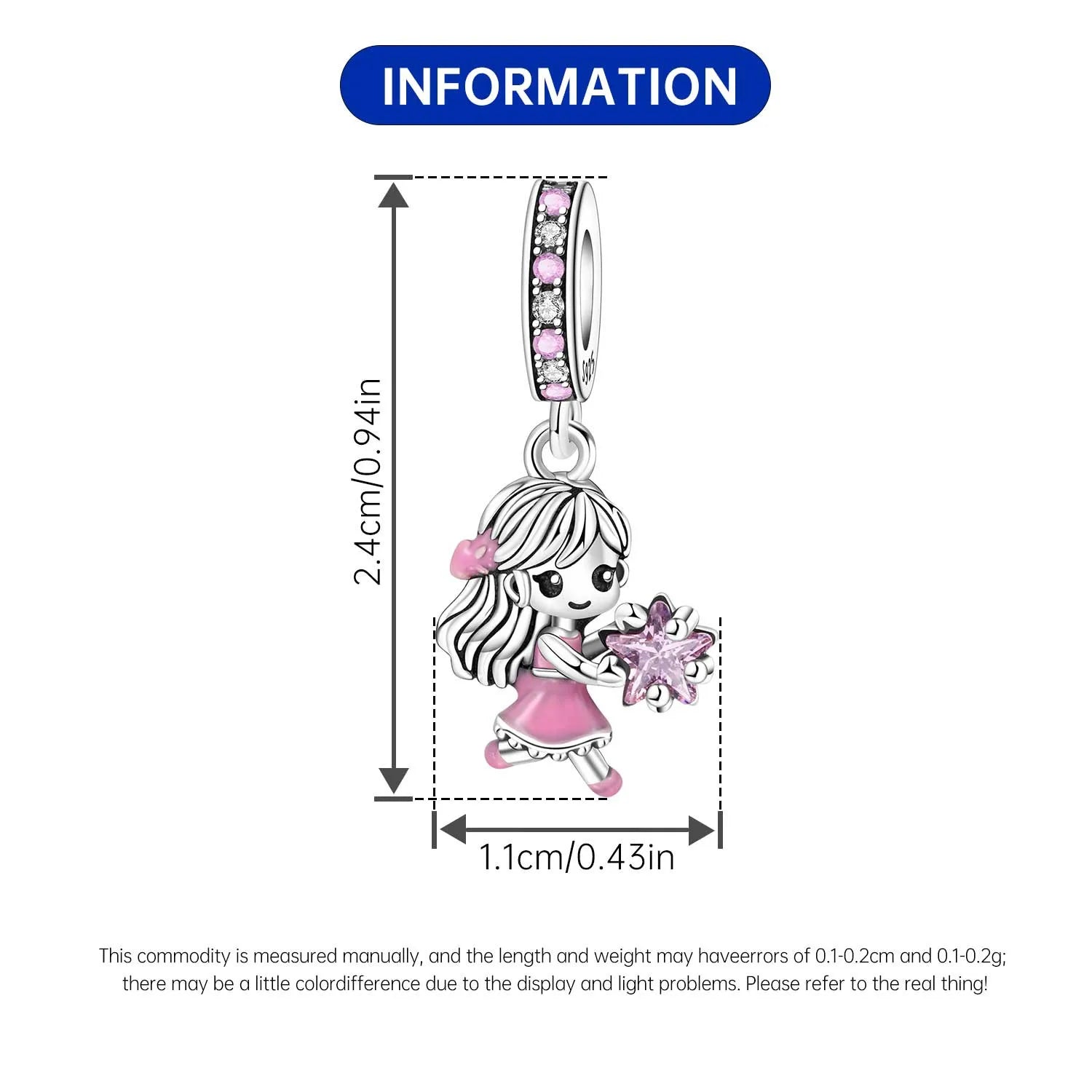 Orstarry 925 Sterling Silver Cartoon Nurse Charm Bead | Cute DIY Bracelet Jewelry Gift for Women