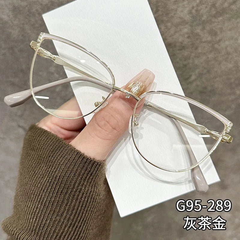 ZIROSAT J9289 Women’s Prescription Eyeglasses – Alloy Frame Optical Glasses for Female Eyewear