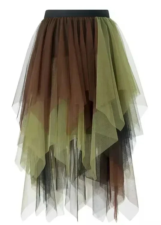 Women’s Summer Tutu Skirt – Harajuku High Waist Tulle Mesh Midi Faldas 👗✨