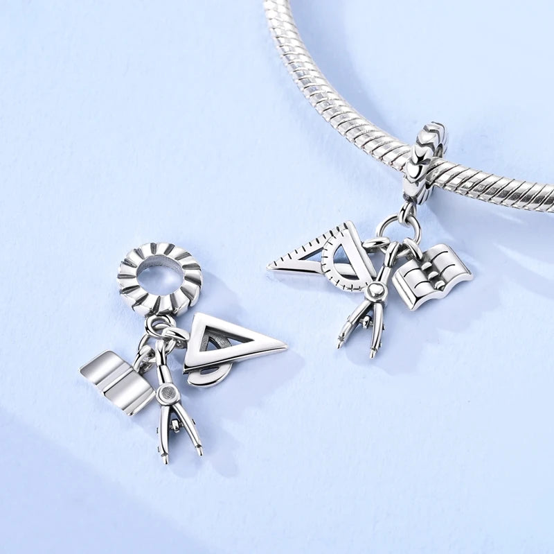 Original 925 Sterling Silver Charms – Mushroom, Unicorn, Wings & Pearl Beads for Women