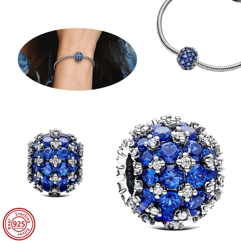 New 925 Sterling Silver Black & White Zircon Bee Butterfly Charms | Fit Original Bracelet Pendant DIY Women Jewelry Gift