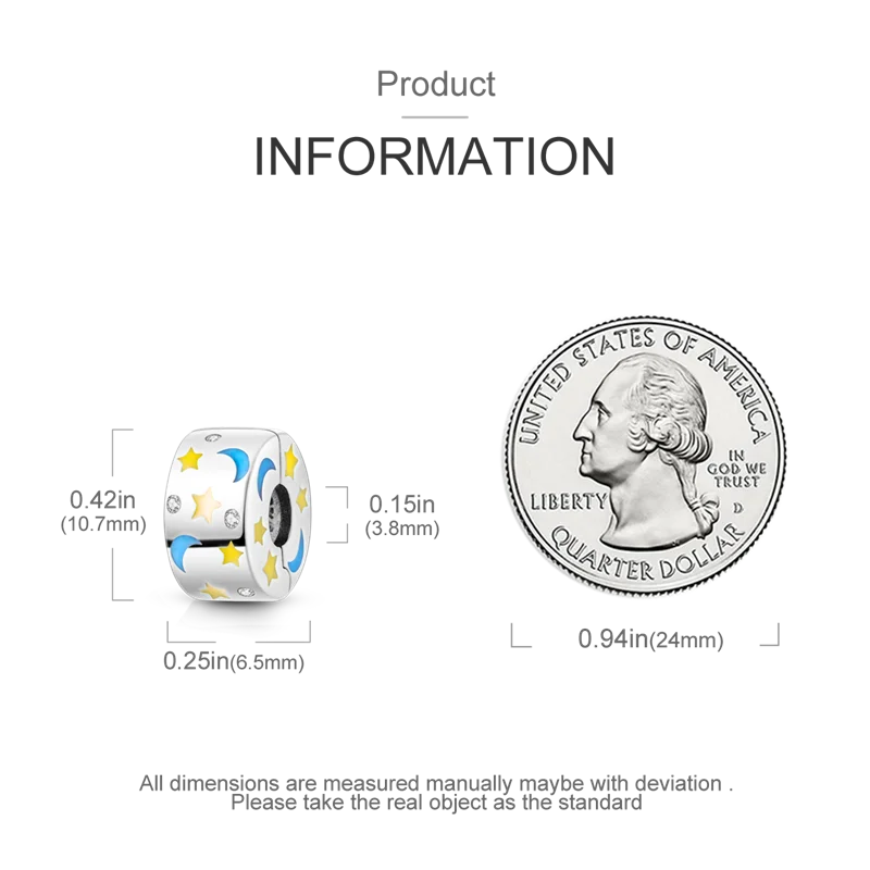 925 Sterling Silver Silicone Spacer Beads & Safety Chain | Clasp Charms Fit Original Pandora 3mm Bracelet – Women’s Jewelry