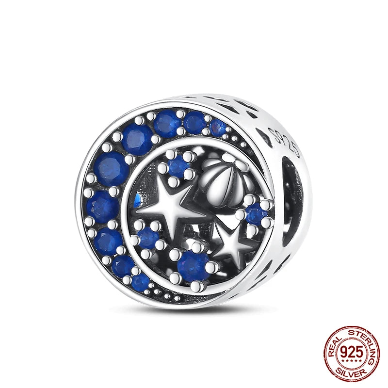 Blue Ocean Series 925 Sterling Silver Turtle Crab Mermaid Charms for 3mm Bracelet