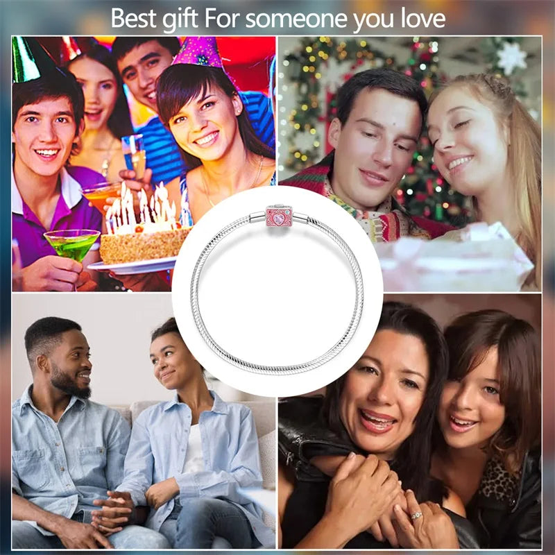 925 Sterling Silver Rainbow Leather Braided Bracelet | Eternal Love Stars & Moon Charm – DIY Women’s Beaded Jewelry Gift