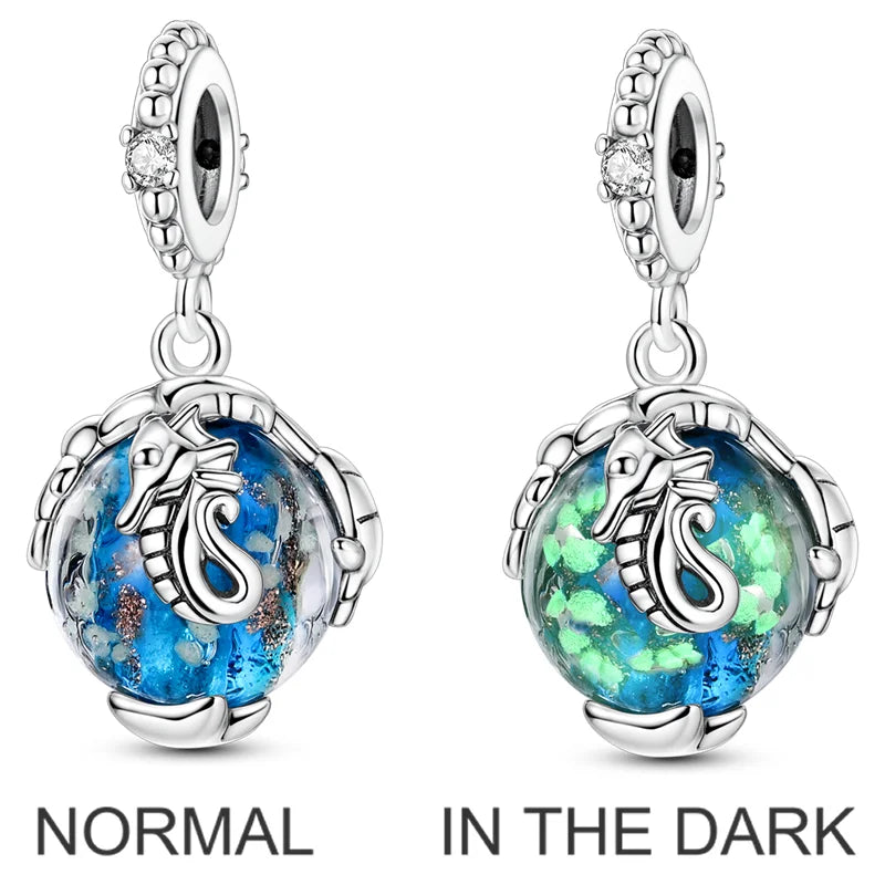 925 Sterling Silver Summer Ocean Collection Charms | Dangle Beads for Women Lover DIY Fine Jewelry Gift