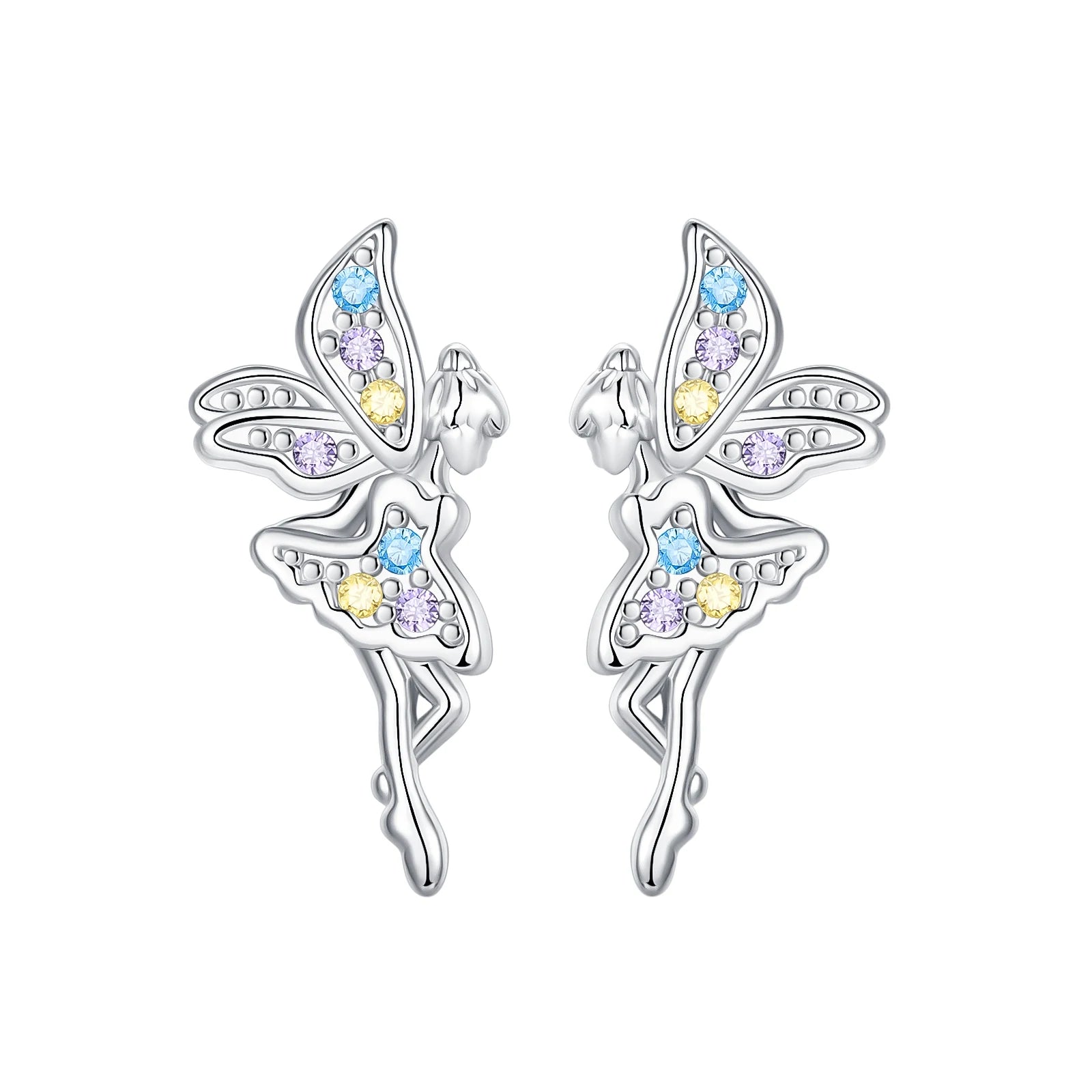 Original 925 Sterling Silver Fruit Series Earrings | Cherry & Strawberry Zircon Hoop Studs for Women Girls Party Jewelry