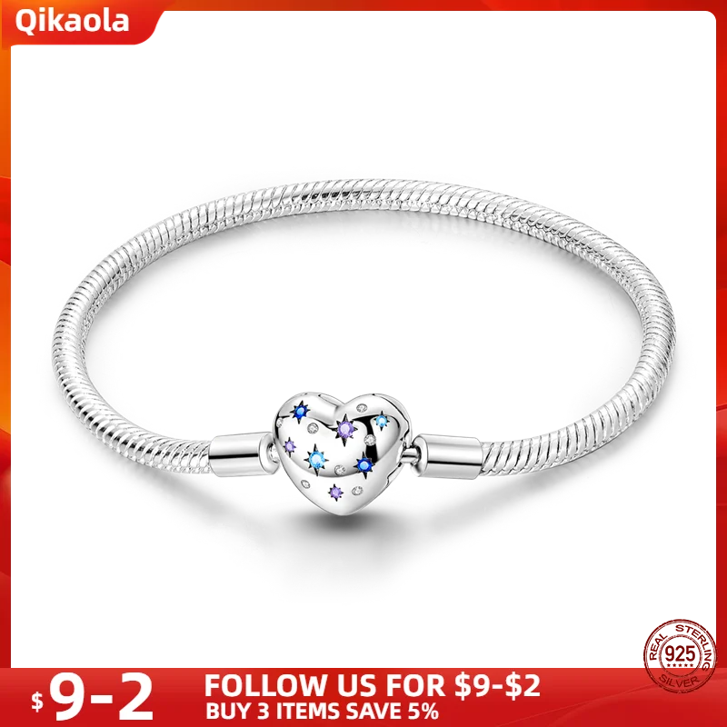 S925 Sterling Silver Snake Bone Chain Bracelet | Pandora Fit DIY Jewelry