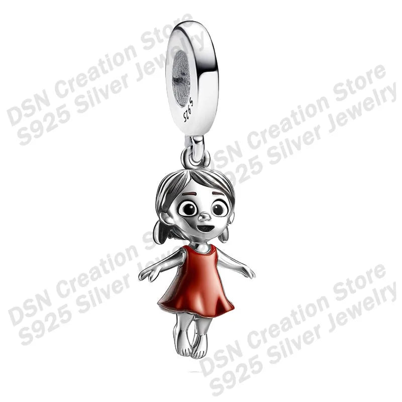 925 Sterling Silver Disney Charms | Stitch, Mickey & Cheshire Cat Beads for Original Bracelet Halloween Jewelry Gift