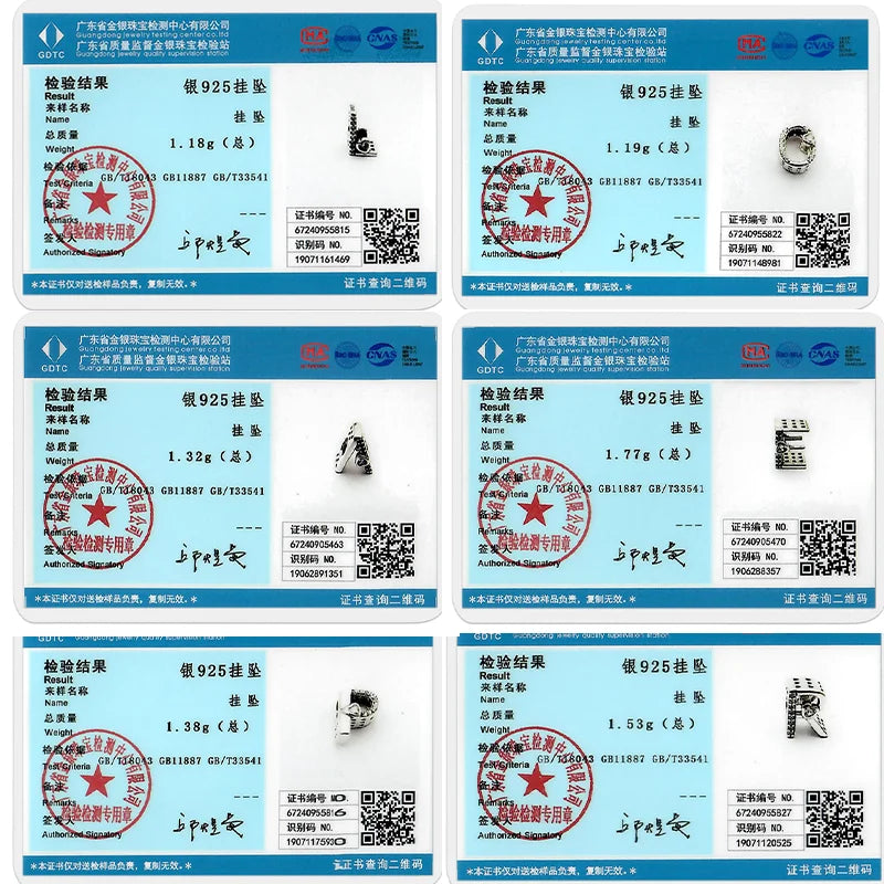 925 Sterling Silver A–Z Letter Charms | Alphabet Beads for Pandora