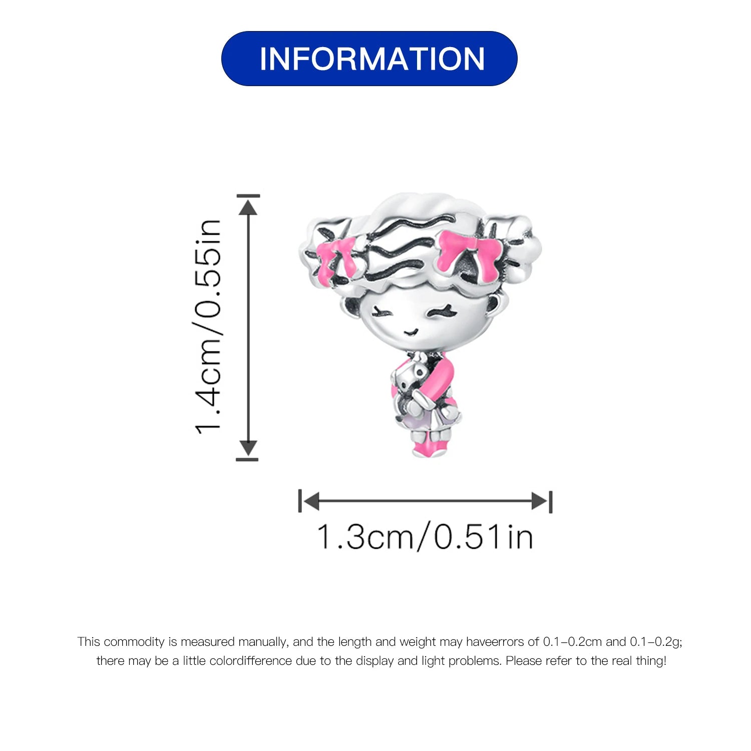 Orstarry 925 Sterling Silver Cartoon Nurse Charm Bead | Cute DIY Bracelet Jewelry Gift for Women