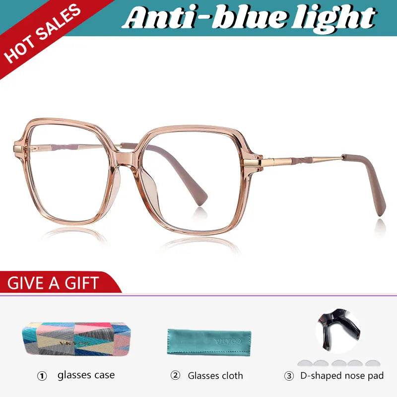 VICKY Square Frame Glasses 👓 Women’s Anti-Blue Light Prescription PFD2211