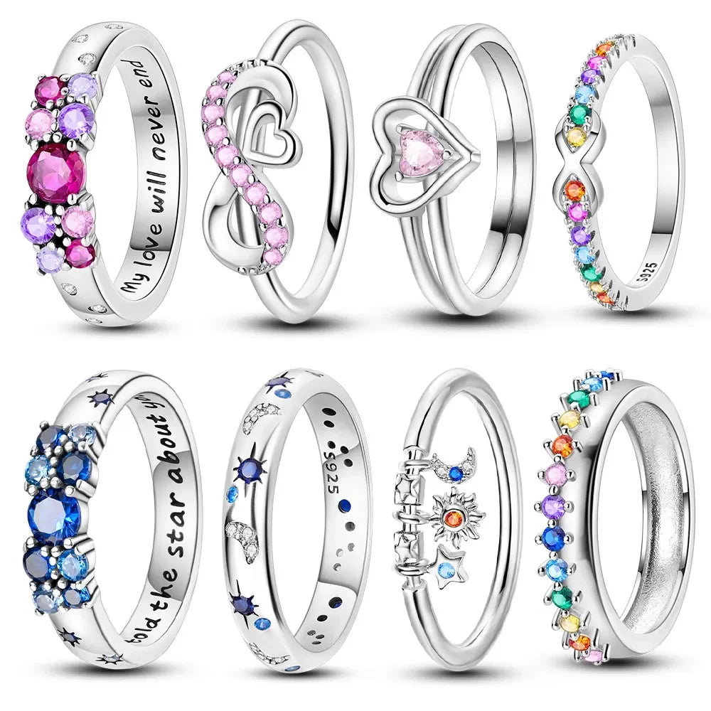 925 Sterling Silver Eternal Love Dewdrop Firefly Glow-in-the-Dark Ring for Women | Fashion Engagement & Wedding Jewelry