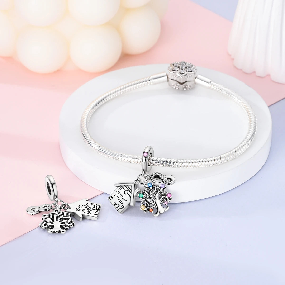 2025 Hot Sale 925 Sterling Silver Pink Butterfly Luminous Firefly Charm | Dangle Bead Fit Bracelet Necklace DIY Jewelry