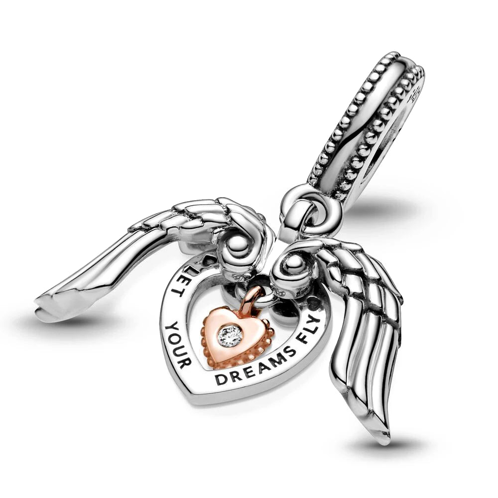 925 Sterling Silver Conch Crown Wings Charm | Fits Original Bracelet | DIY Women’s Love Jewelry Accessories