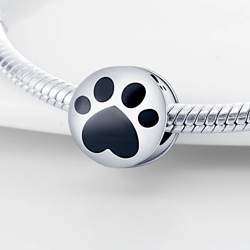 Cute Pet Kitten Puppy Sheep Charms | Fit 925 Original Pandora Bracelets | Colorful Zircon Beads DIY Jewelry Gift