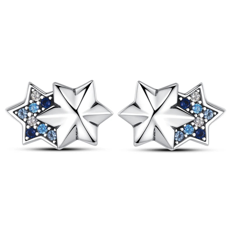 925 Sterling Silver Glowing Starfish & Shell Earrings | Fashion Jewelry for Women