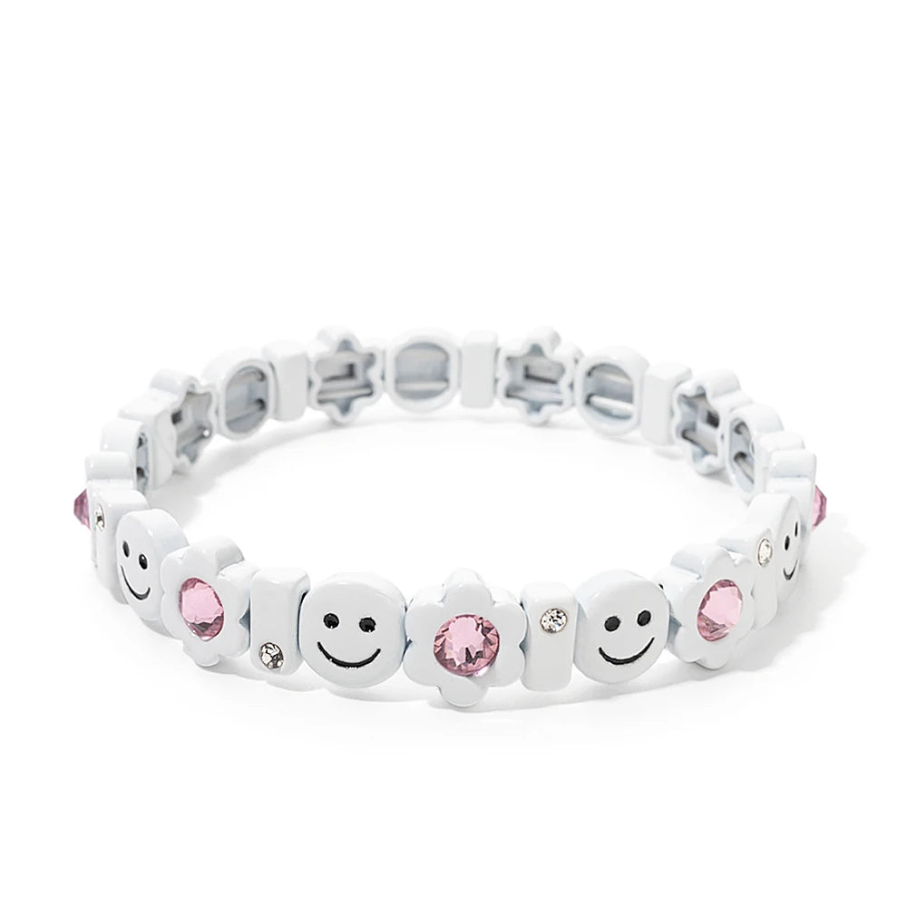 Gold Flower Charm Beaded Bracelet for Women | Boho Summer Jewelry Gift 2023