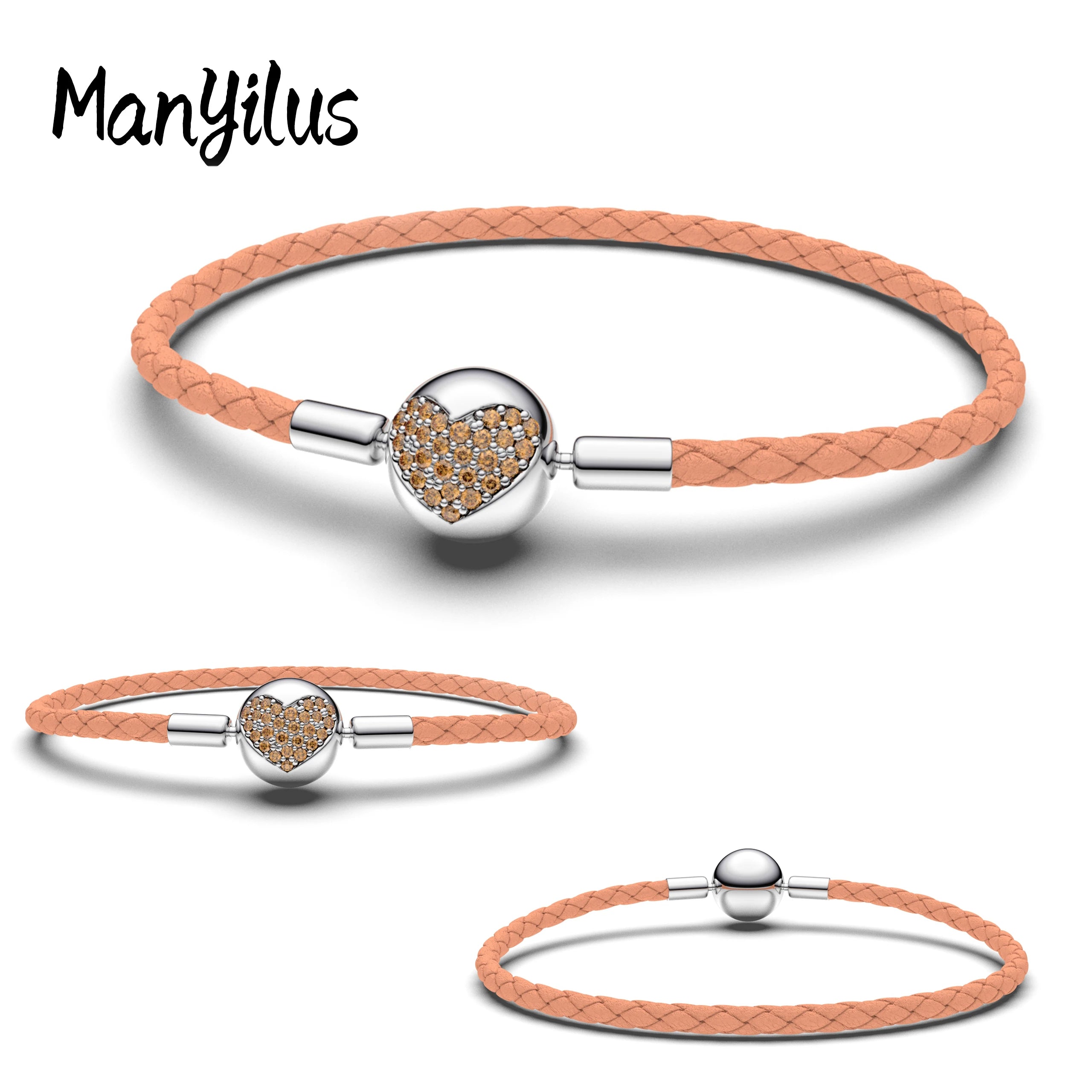 Manyilus Pulseras 925 Sterling Silver Charm & Bead Bracelets | High-Quality Jewelry Pendants