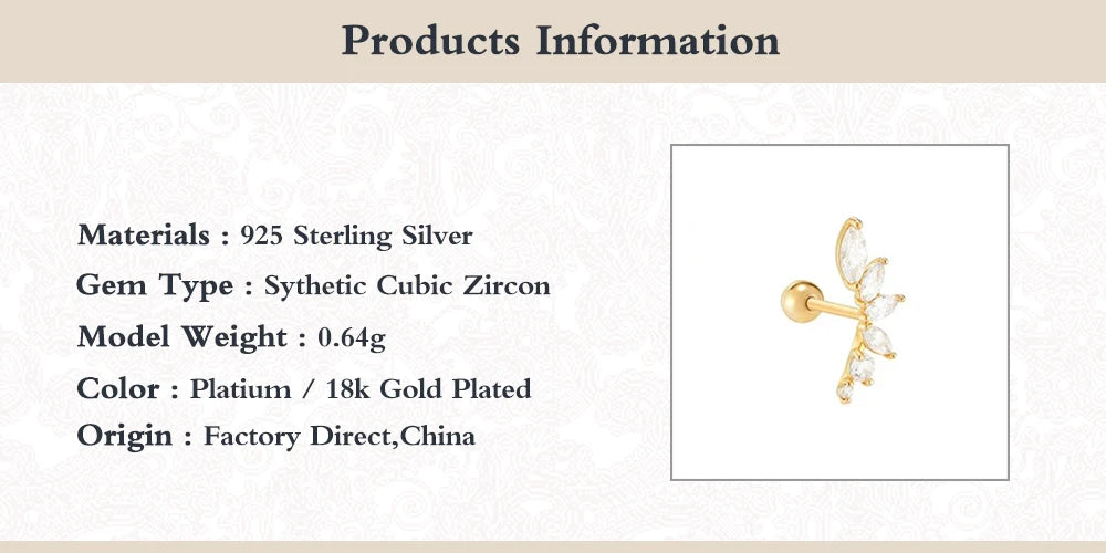 Aide 925 Sterling Silver Geometric Multi Piercing Stud Earrings for Women – K Gold Tassel Elegant Jewelry Gift