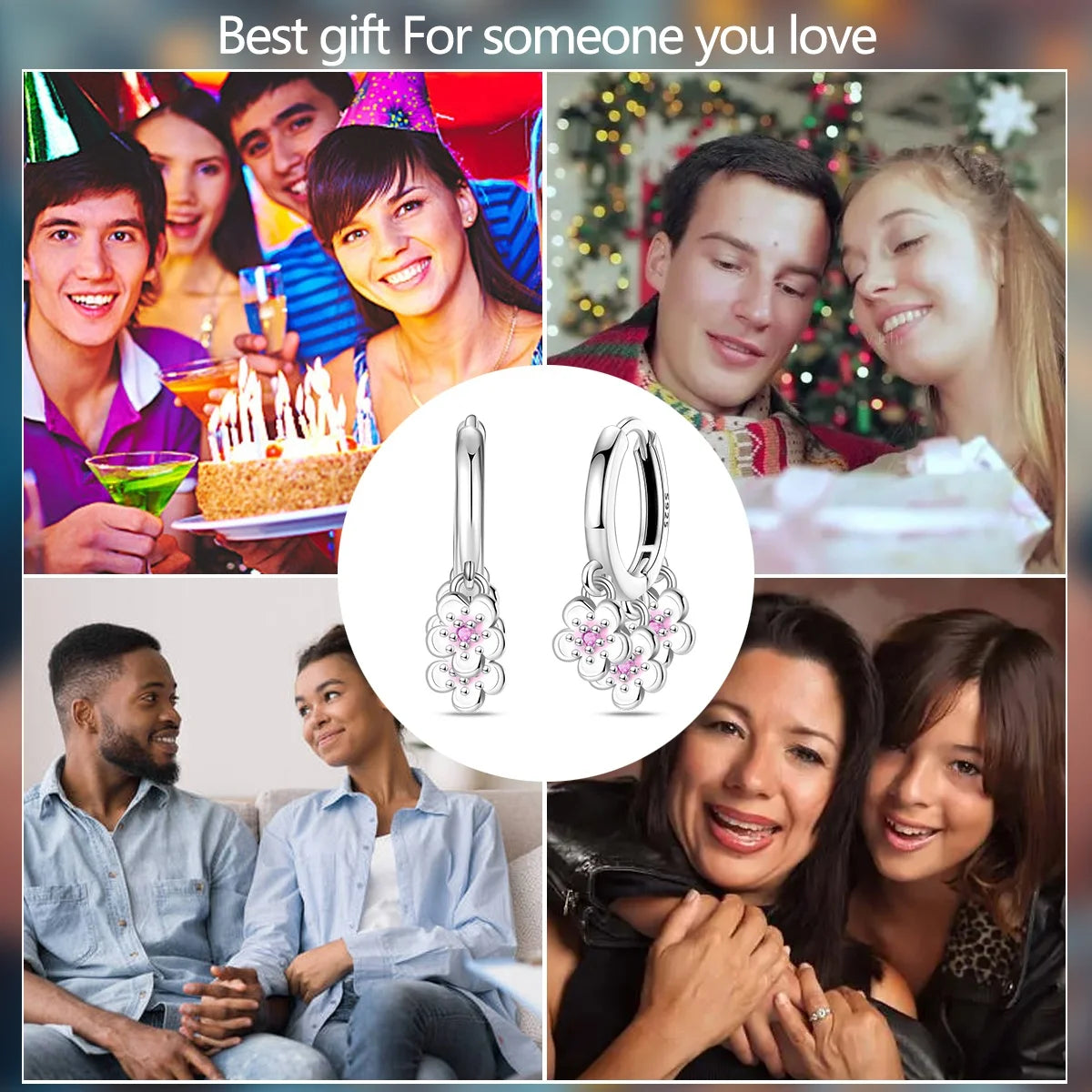 New Original 925 Sterling Silver Sweetheart Bow & Crab Ocean Earrings | Donut Zircon Round Design Women’s Fine Jewelry