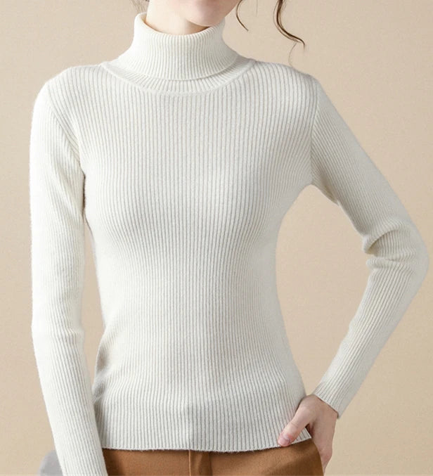 Heliar Women’s Fall Turtleneck Sweater – Soft Knitted Cashmere Pullover, Basic Warm Jumper for Autumn Winter 2024