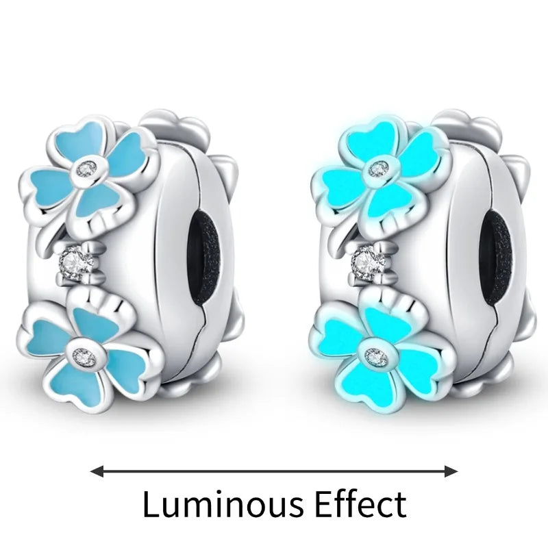 925 Sterling Silver Silicone Spacer Beads & Safety Chain | Clasp Charms Fit Original Pandora 3mm Bracelet – Women’s Jewelry