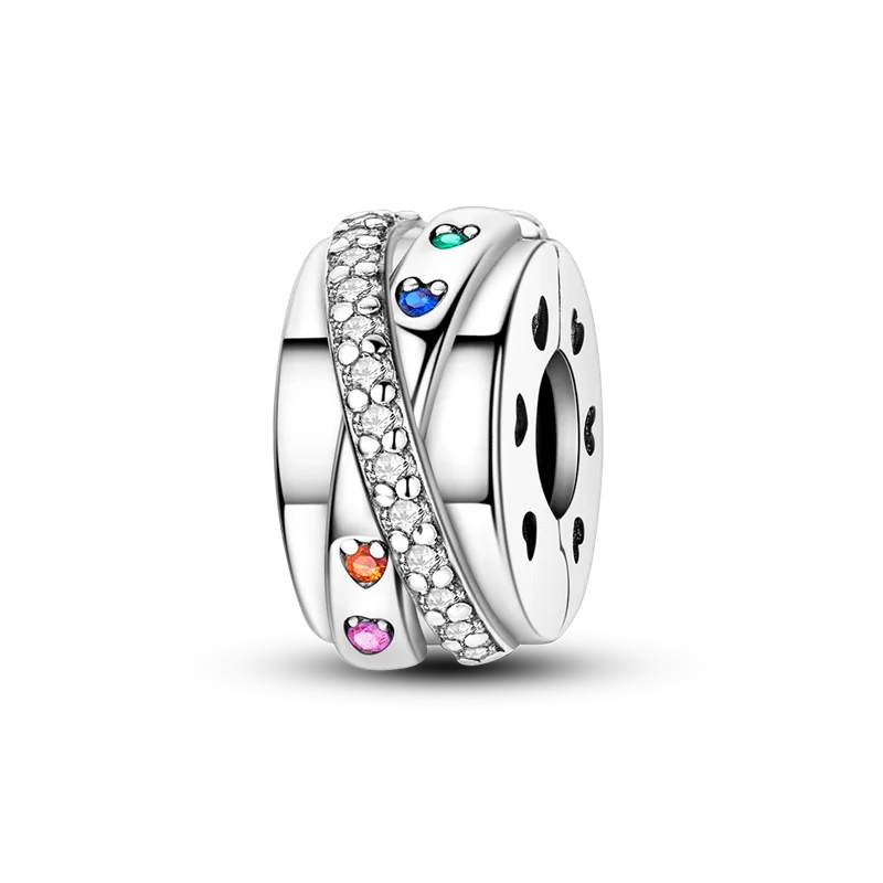 Silver Clasp 925 Sterling Silver Round Daisy Charm Beads | Safety Chain Pendant for Original Bracelets Jewelry