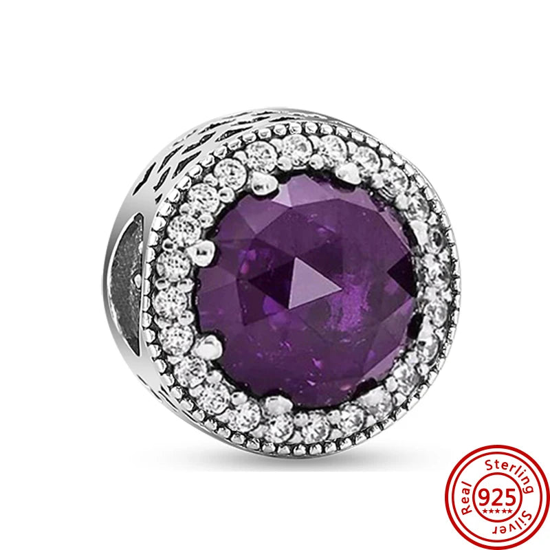 925 Sterling Silver Heart Pave Zircon Family Tree Charm | Fits Original Bracelet Women’s Luxury Jewelry Gift